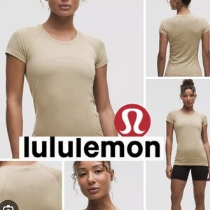 lululemon athletica Women's Beige Swiftly Tech Short Sleeve Tee